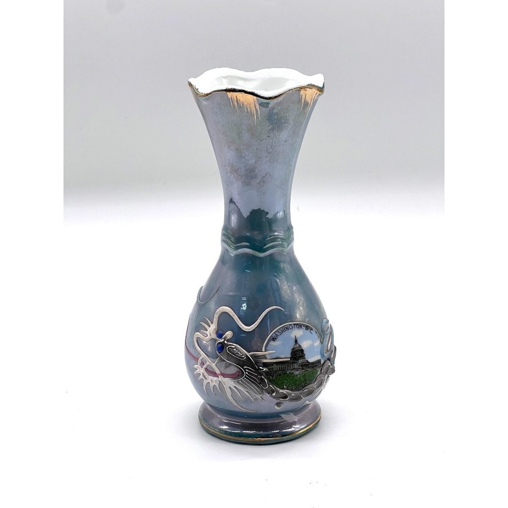 Vintage Capsco Dragon Ware Light Blue Luster